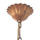 Golden metal chandelier palm leaves