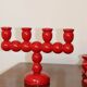 Four-arm Swedish bobbin candelabra