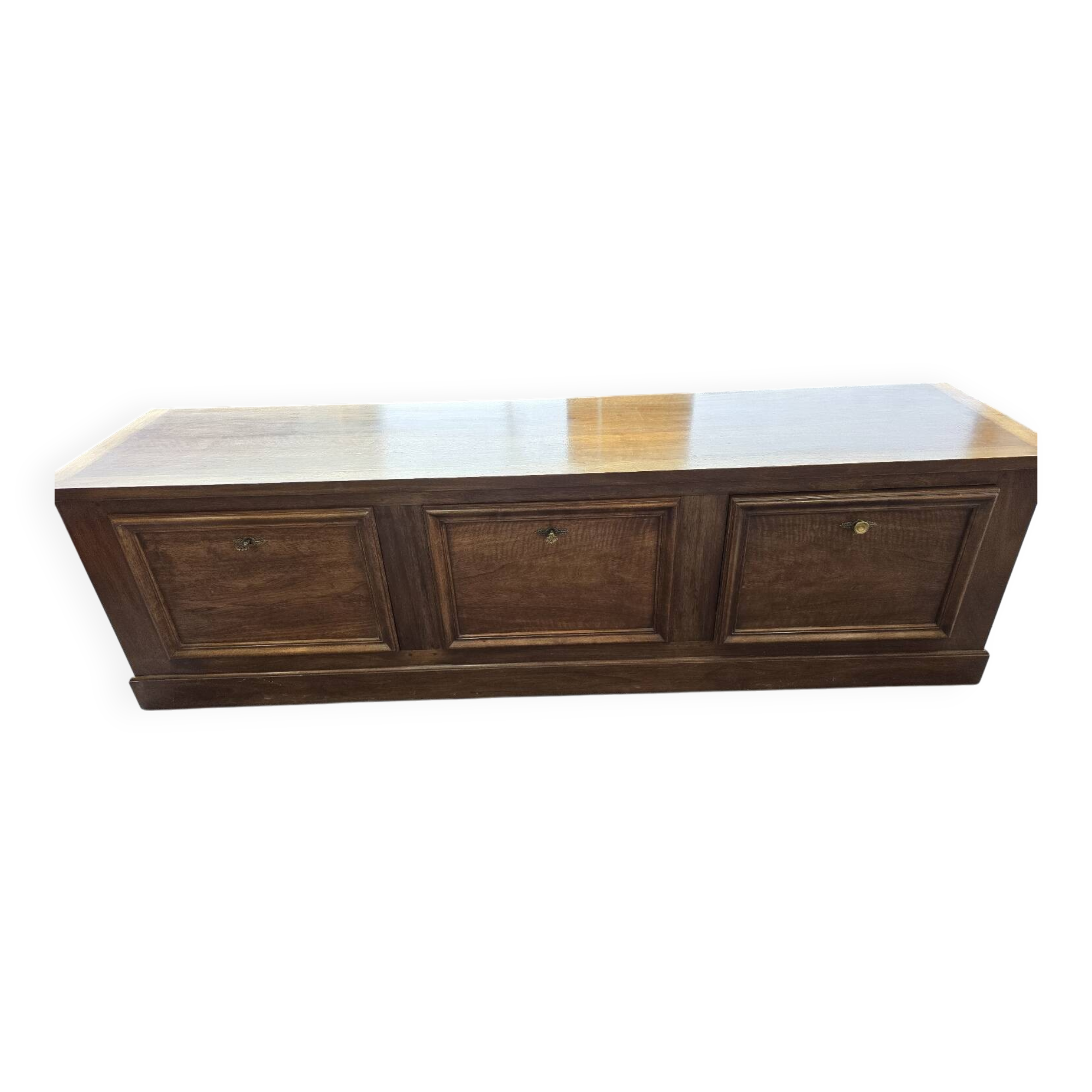 Large walnut cabinet for under the eaves