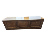 Large walnut sloping cabinet