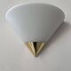 Vintage wall lamp, opaline and brass, Germany 1980s