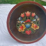 Hand-painted wooden plate from vintage karnten Austria