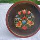 Hand-painted wooden plate from vintage karnten Austria