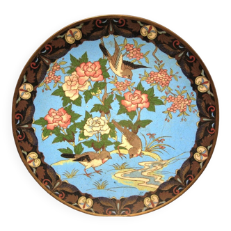 Grand Plat En émaux Cloisonnés XIXe .