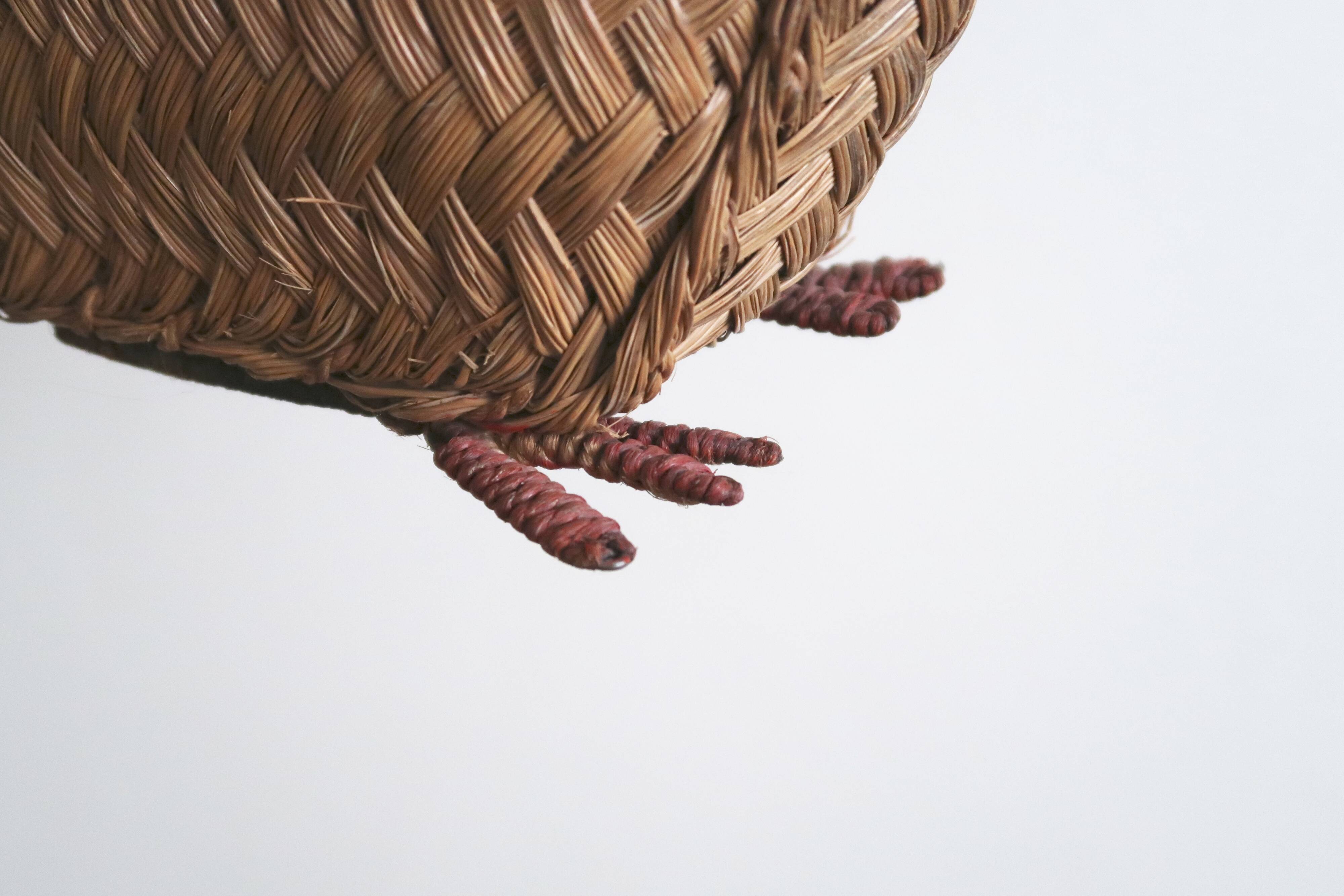 Wicker "rooster" fruit basket, 70s