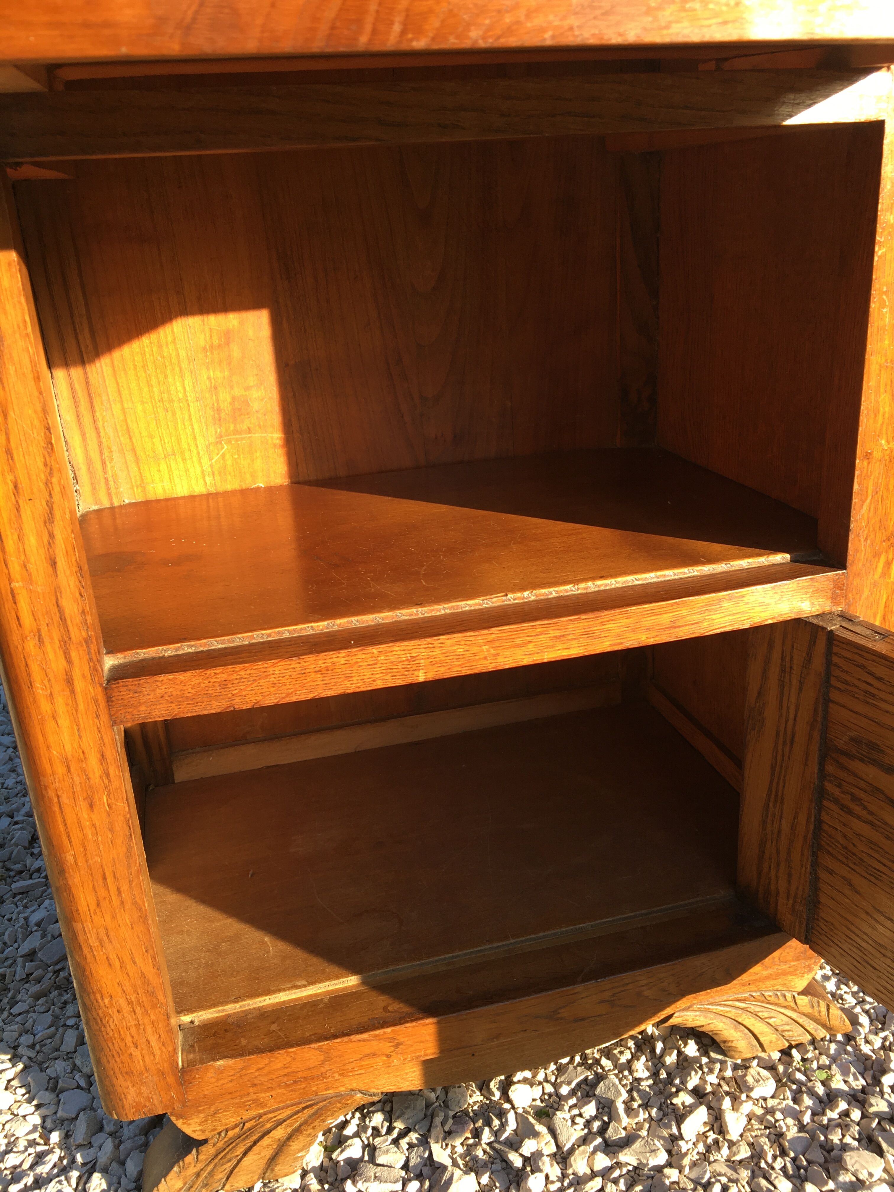 Art Deco oak bedside