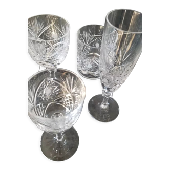 Service crystal baccarat glasses