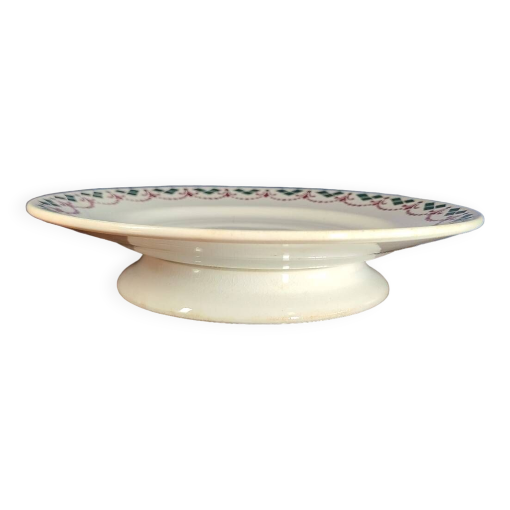 Plateau à Fromages En Porcelaine Moulin Des Loups, Vintage Multicolore