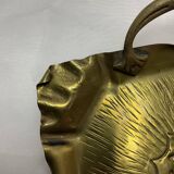 Brass tray with rose pattern