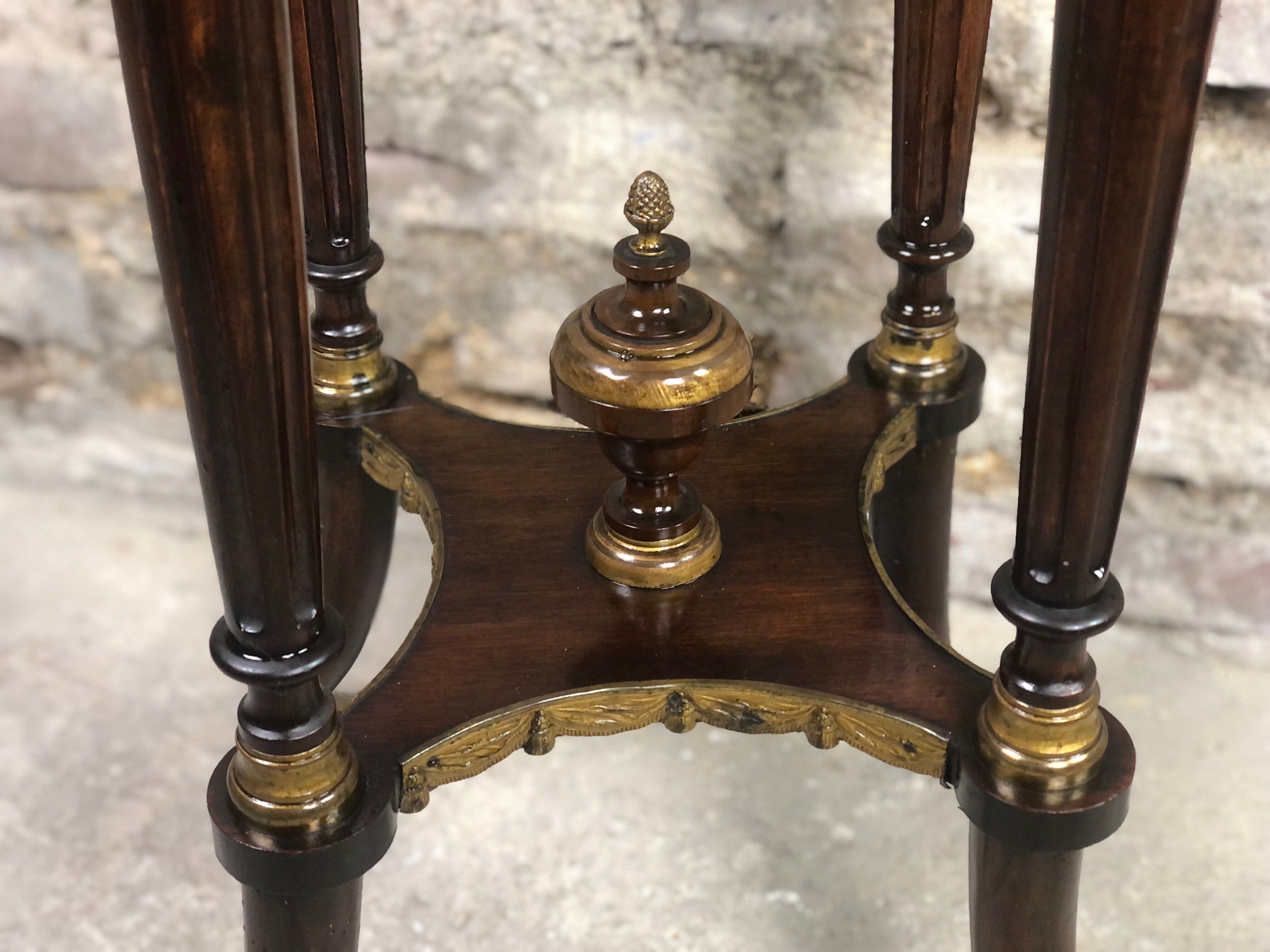 Pedestal table / harness Napoleon III era marble top