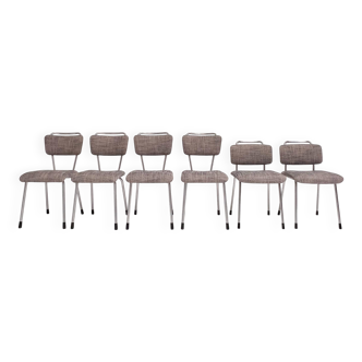 Set of 6 reupholstered chairs by Gebroeders De Wit, 1960s