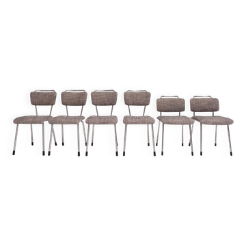 Ensemble de 6 chaises rembourrées par Gebroeders De Wit, années 1960.