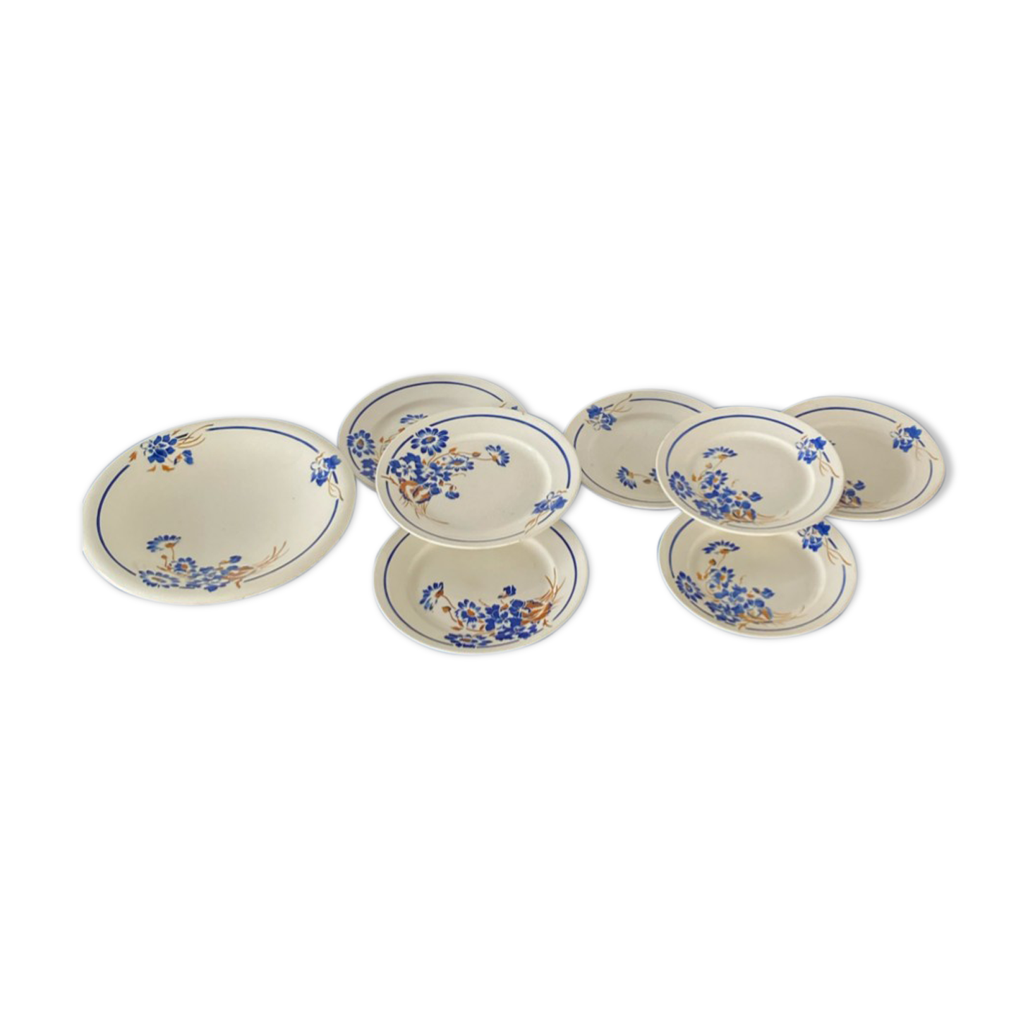 Set Lunéville plates and dish