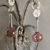 Pairs of Murano crystal wall lamps 1940