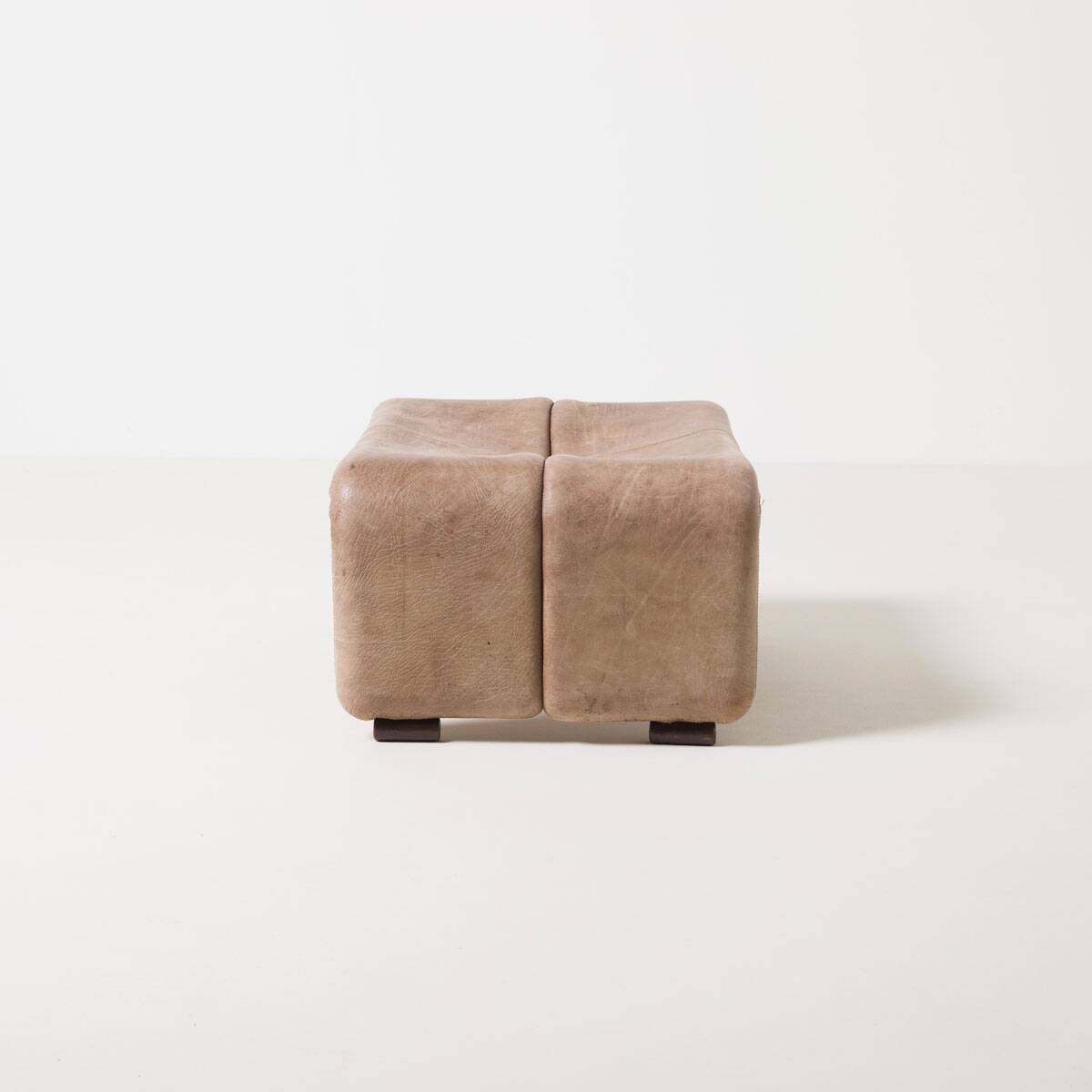 Coronado Leather Ottoman by Tobia Scarpa for B&B Italia, Italy, 1980s