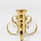 10 brass and crystal candle holders in the Palwa style by Gaetano Sciolari.