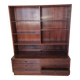 Enfilade plus bibliotheque palissandre de rio