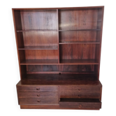 Enfilade plus bibliotheque palissandre de rio