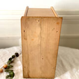 Wooden index card box vintage curtain file