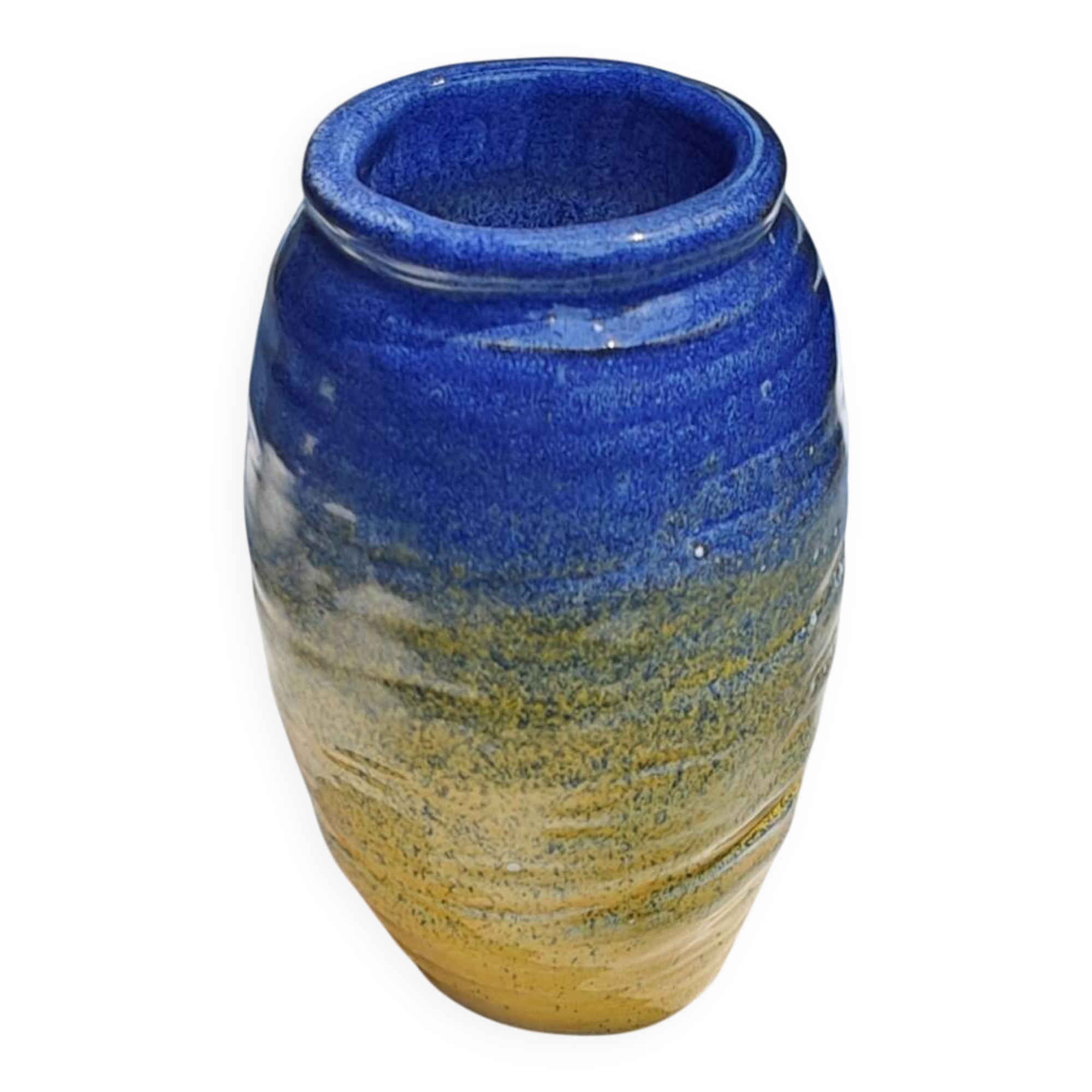 Glazed earthenware vase