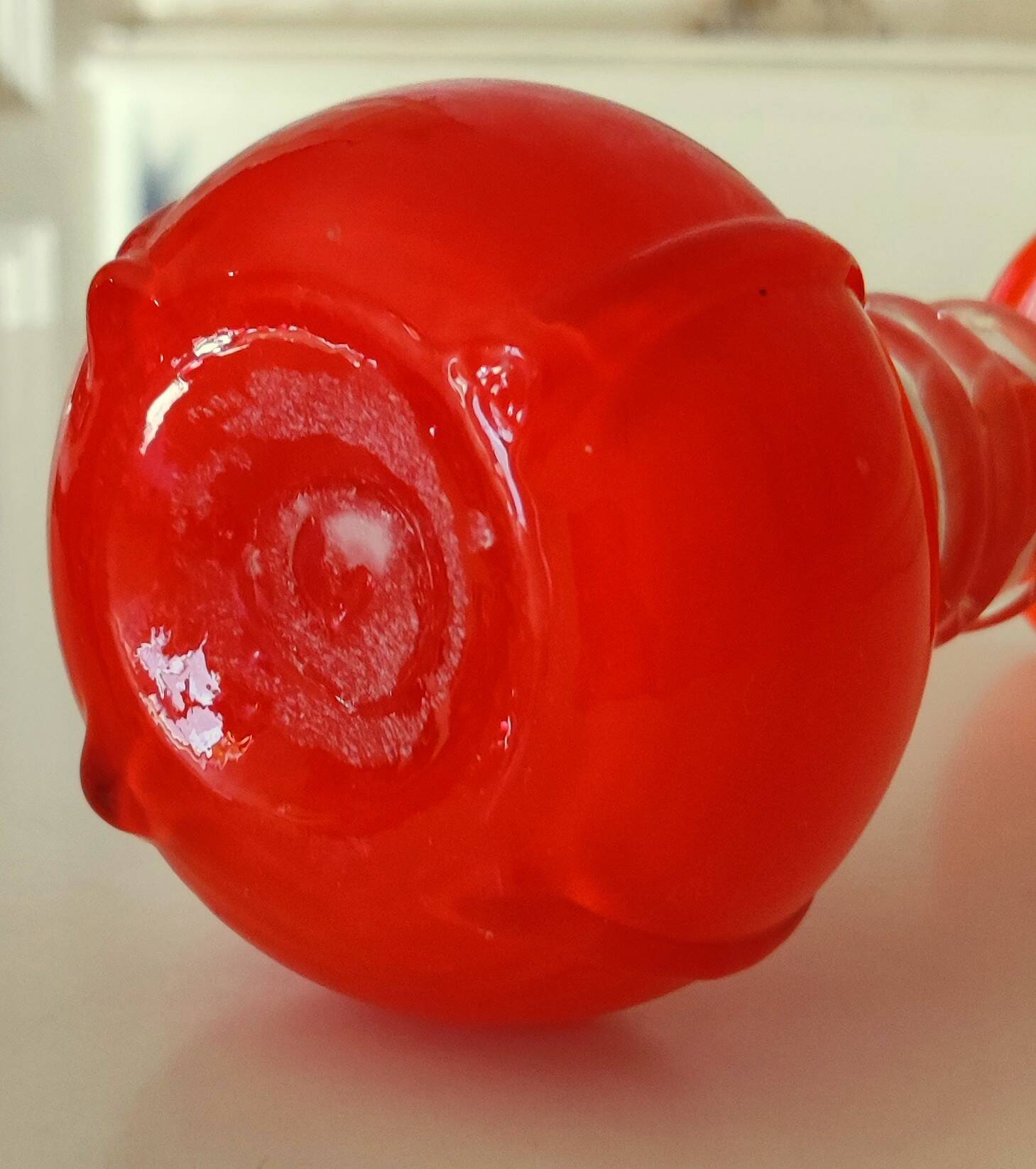 Murano blown glass “arum” soliflore vase