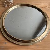 Vintage round gold mirror