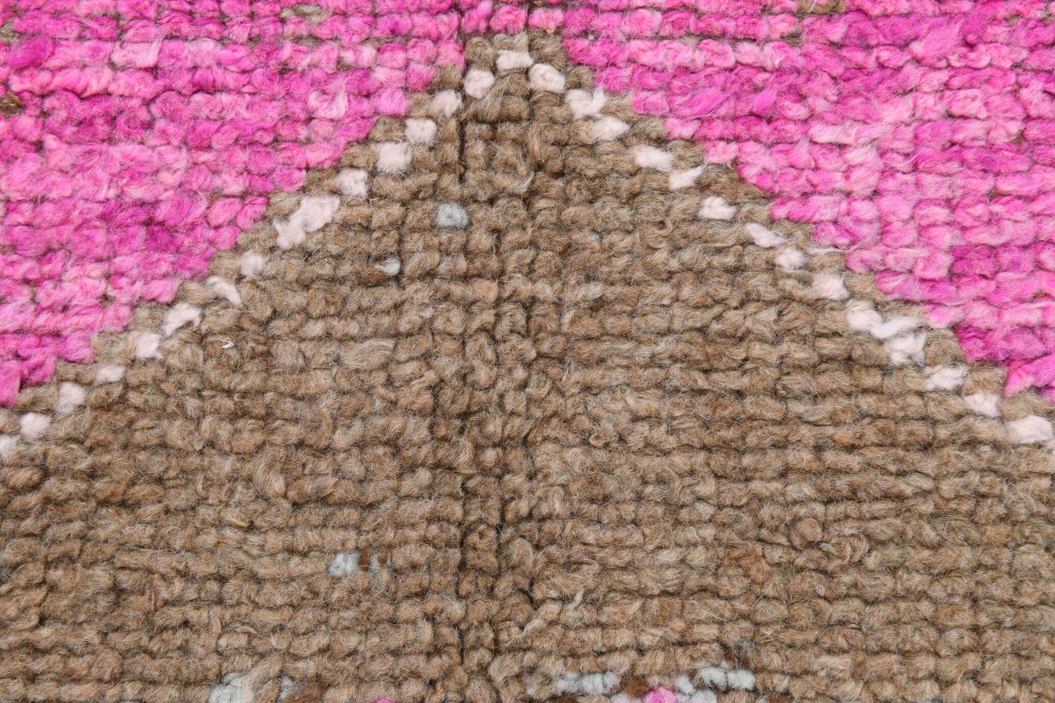 Pink Brown Vintage Runner Rug 94x299Cm