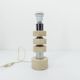 Table lamp in travertine and chrome, Italy, 1970s