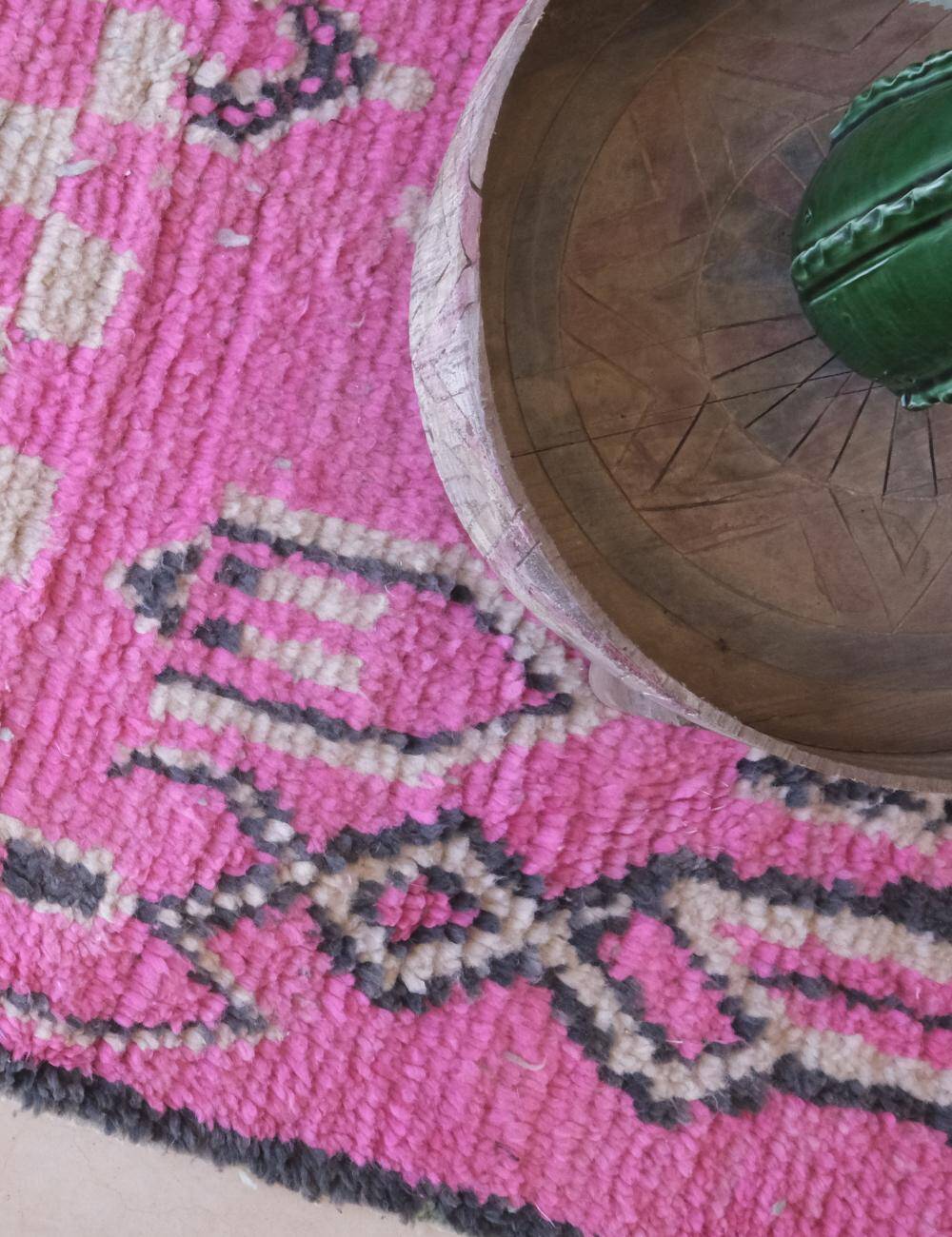 Pink Runner Rug - 354 x 83 cm