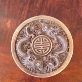 Chiseled Solid Silver Tea Box Vietnam