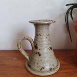 Speckled stoneware candle holder