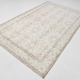 Geometric Pattern Vintage Oushak Area Rug, 174x279 Cm