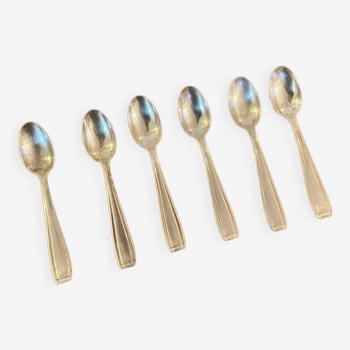 6 small vintage silver metal spoons 1960