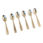 6 petites cuillères en métal argenté vintage 1960