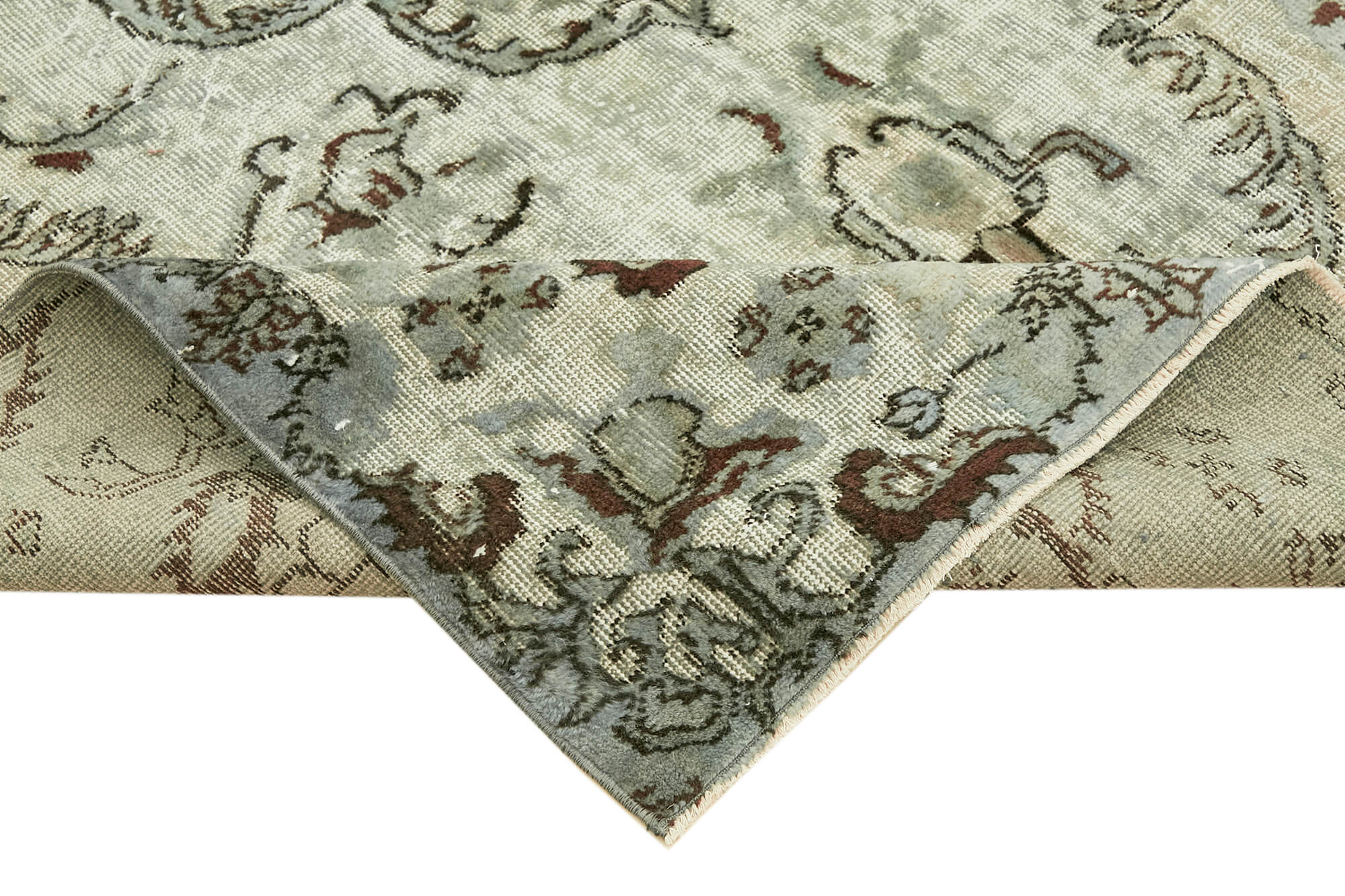 Hand-Knotted Vintage Oriental 1980s 170 cm x 267 cm Grey Rug