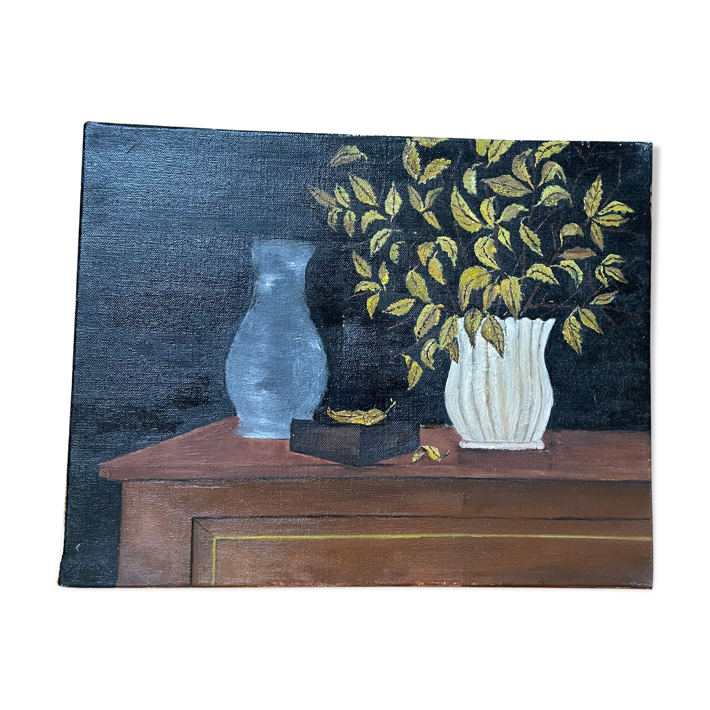 Nature morte, huile toile
