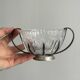 Vintage glass and silver metal sugar bowl
