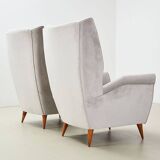Pair of Italian Lounge Chairs attrib. to Gio Ponti for ISA Bergamo 1950s