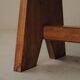 Brutalist dining table in solid oak, France, circa 1980.