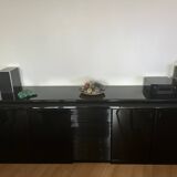 Black lacquered Italian design sideboard