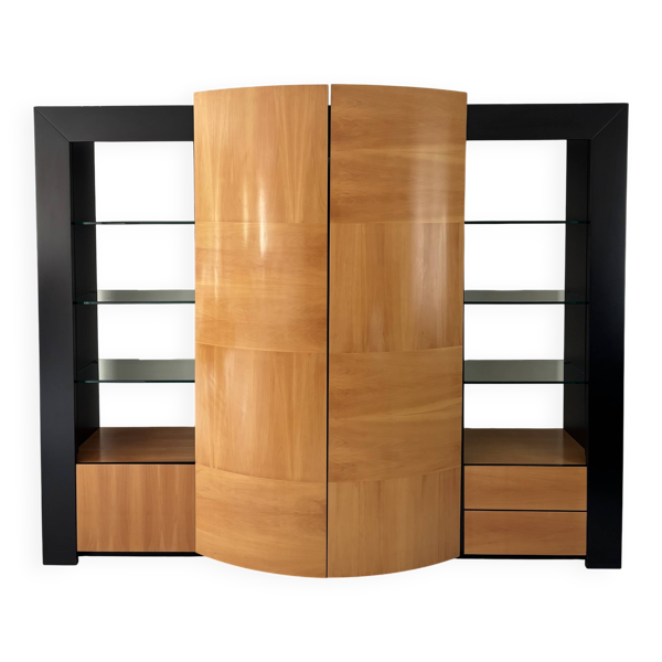 Meuble Roche Bobois haut de gamme – ensemble TV + étagères verre