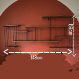 Industrial style wall shelf