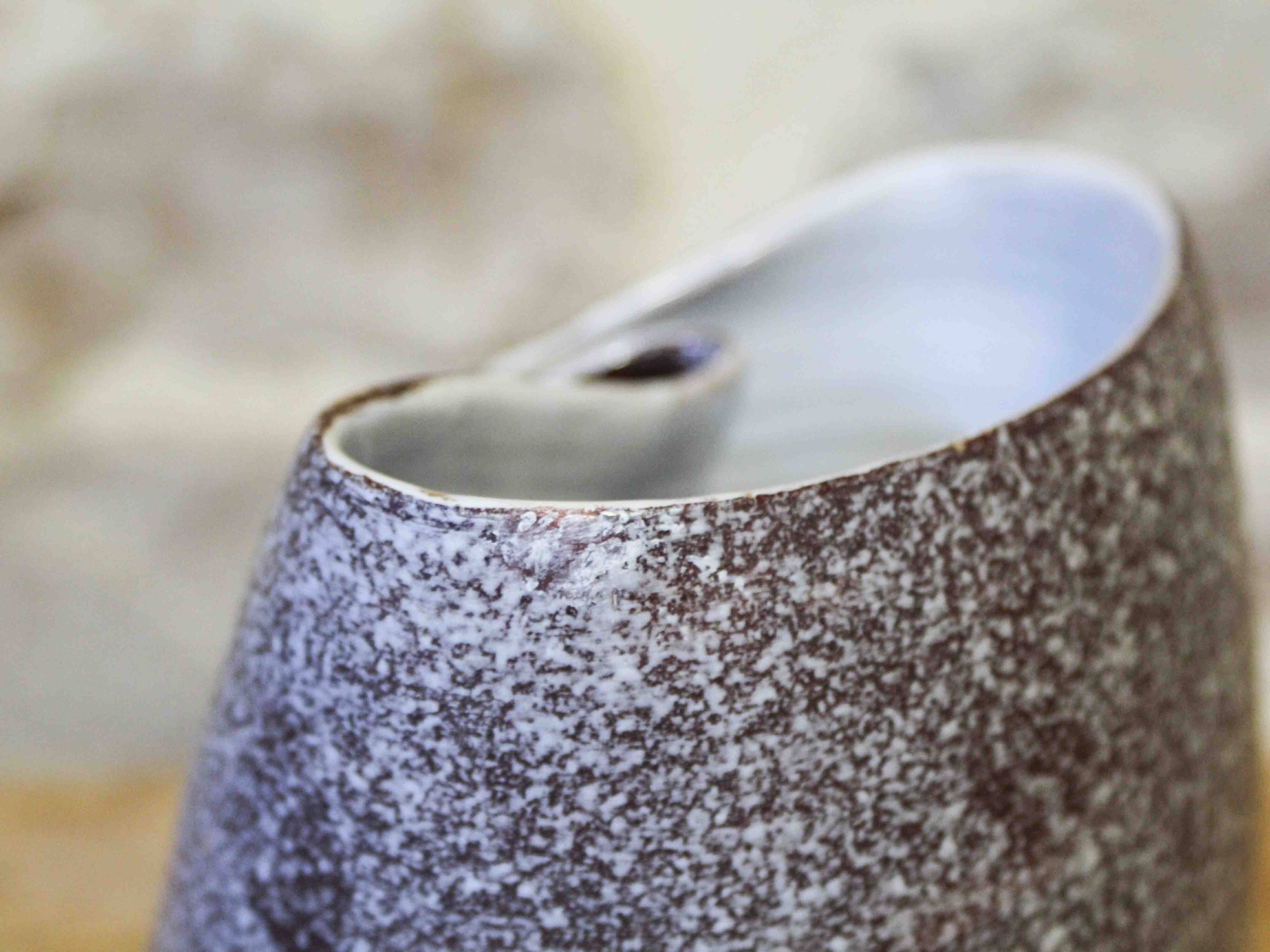 Glazed ceramic vase pleated by Jean Fradin