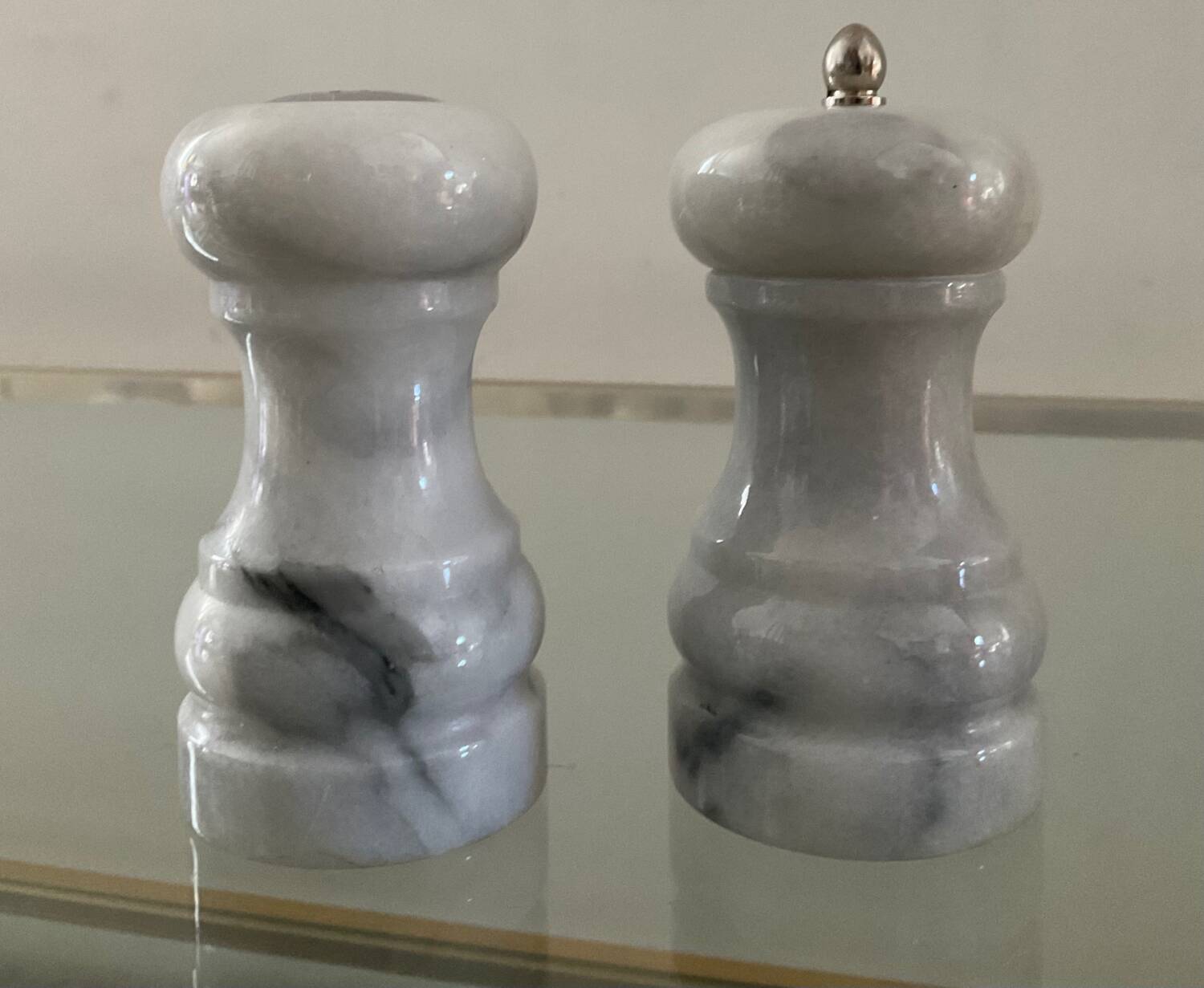 Set moulin à poivre et salière en marbre blanc