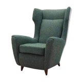 Green armchair, Italian design, 1970s, production: Italy