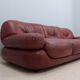 3 seater vintage leather sofa mobil girgi 1970s