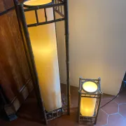 Vintage lamps in bamboo and paper