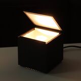 Black lamp Cuboluce Cini & Nils, Made in Italy, 80s