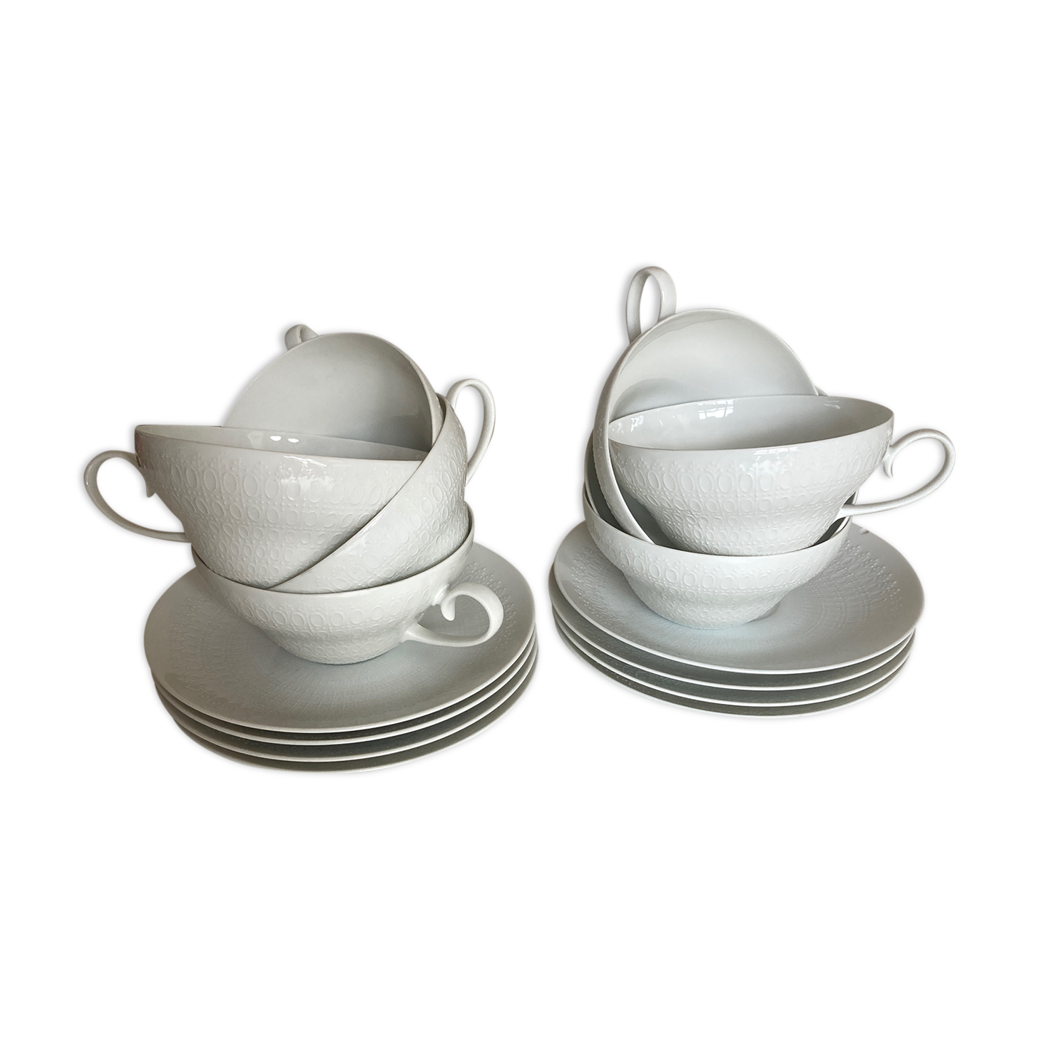 Set of 8 lunches Romance Bjorn Wiinblad for Rosenthal Denmark 1959