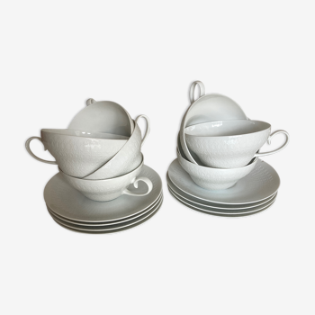 Set de 8 déjeuners Romance Bjorn Wiinblad pour Rosenthal Denmark 1959